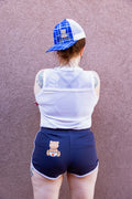 Bear Bottom Colorado Logo Blue Jogger Shorts