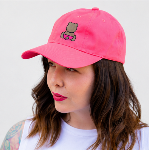 Bear Bottom Hot Pink Embroidered Dad Hat