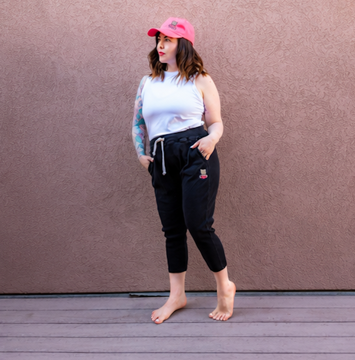 Bear Bottom Hot Pink Embroidered Dad Hat
