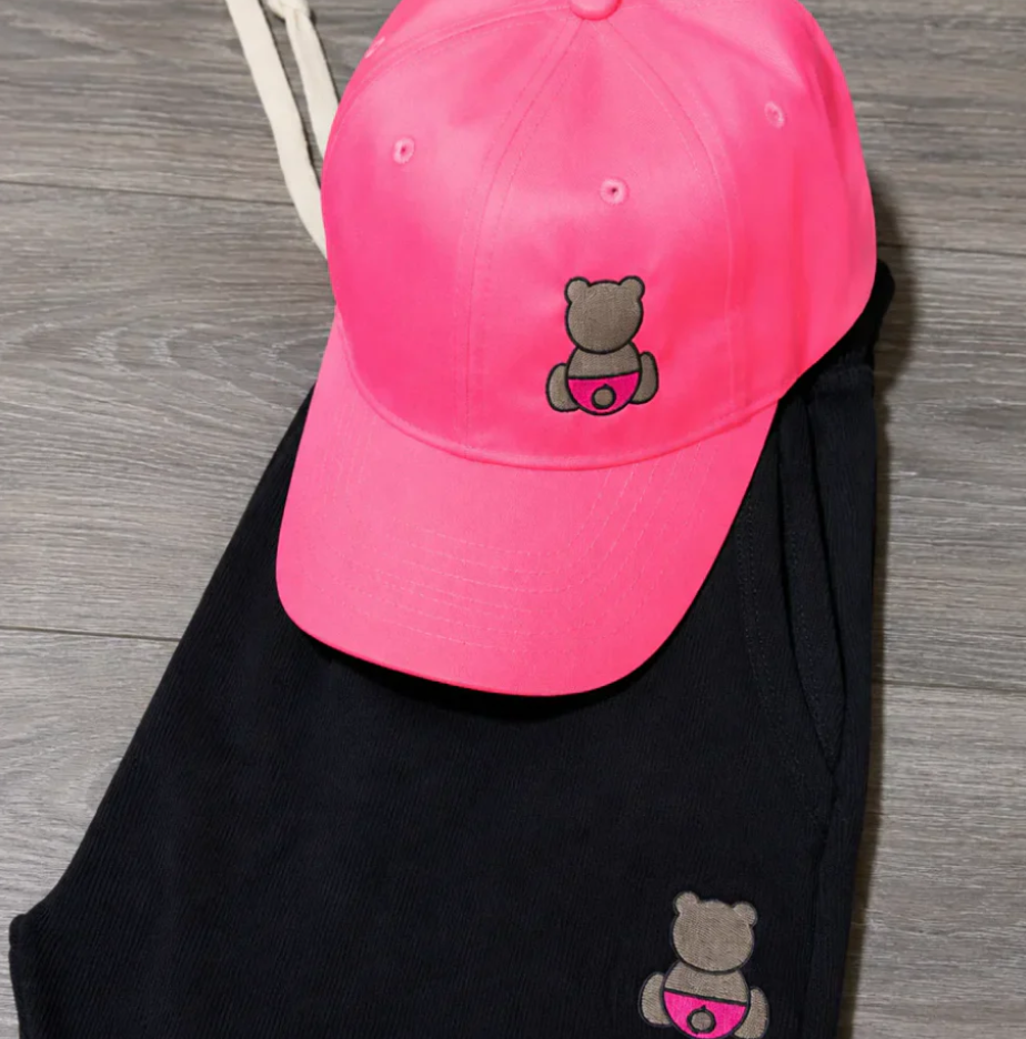 Bear Bottom Hot Pink Embroidered Dad Hat