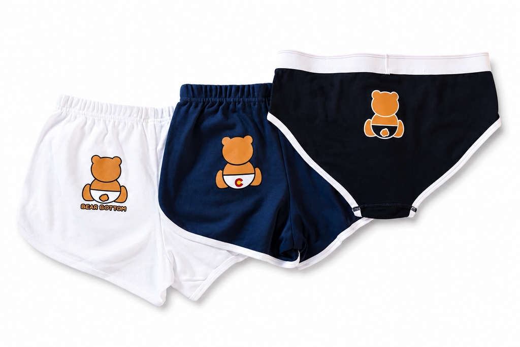 Bear Bottom Colorado Logo Blue Jogger Shorts