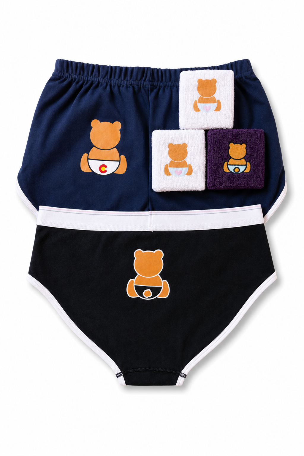 Bear Bottom Colorado Logo Blue Jogger Shorts