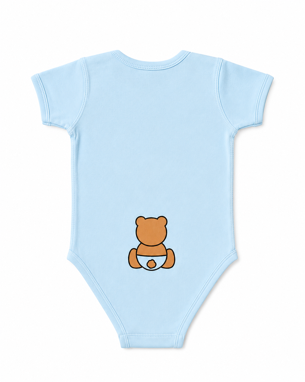Bear Bottom Baby Onesie – Blue