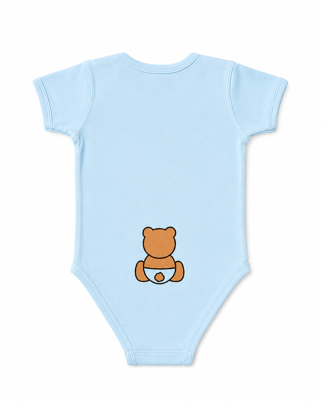 Bear Bottom Baby Onesie – Blue