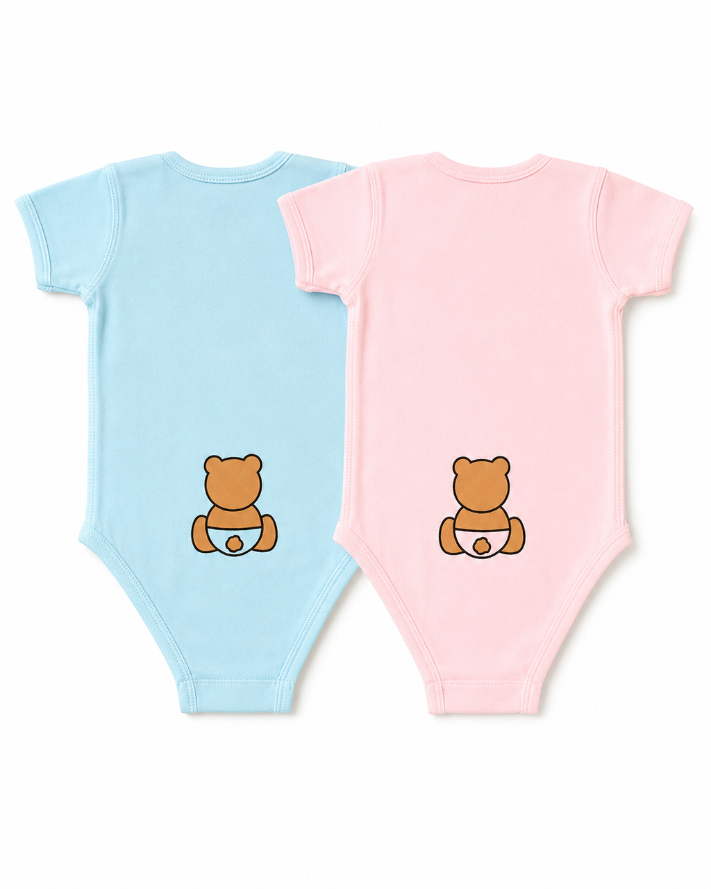 Bear Bottom Baby Onesie – Blue