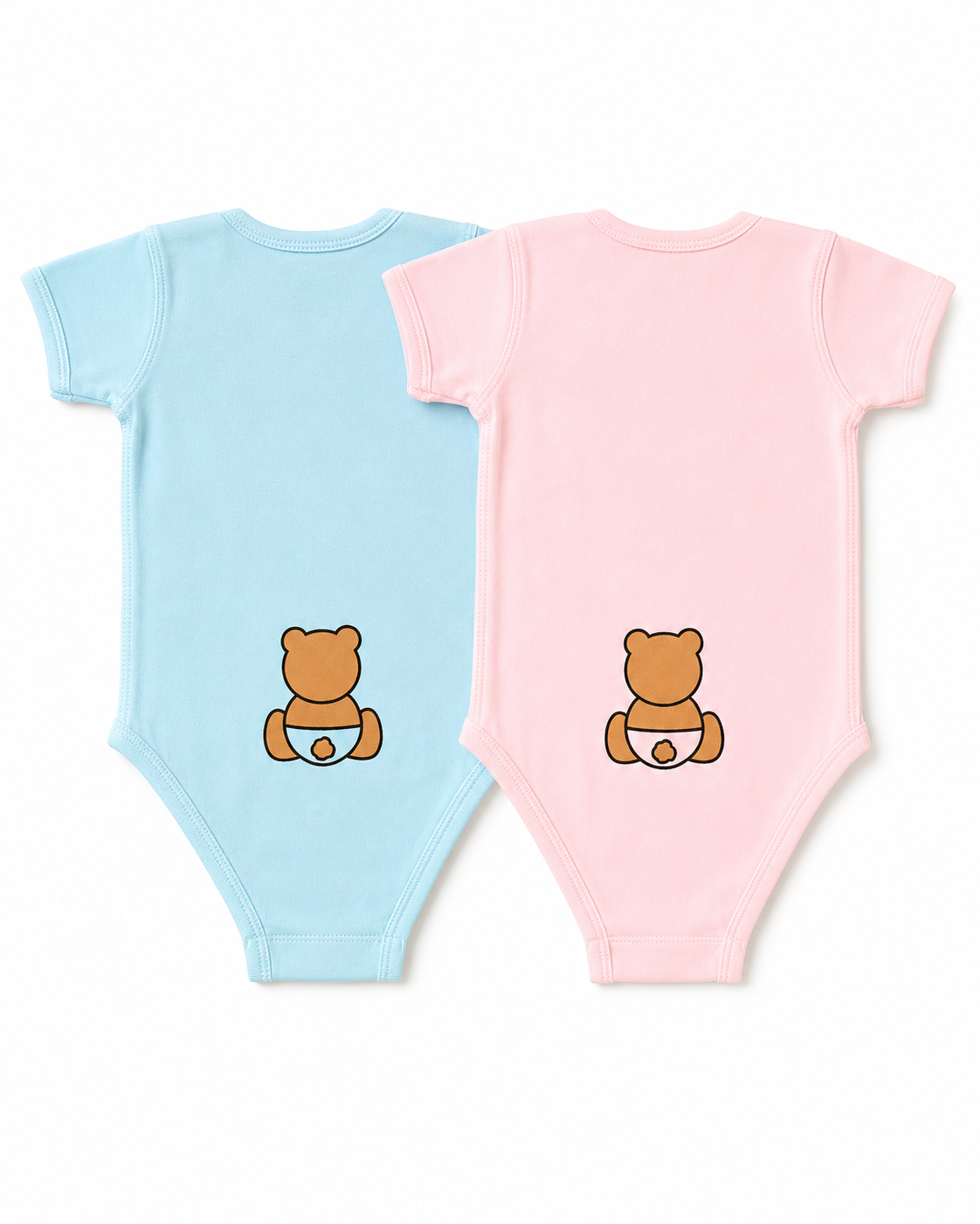 Bear Bottom Baby Onesie – Blue