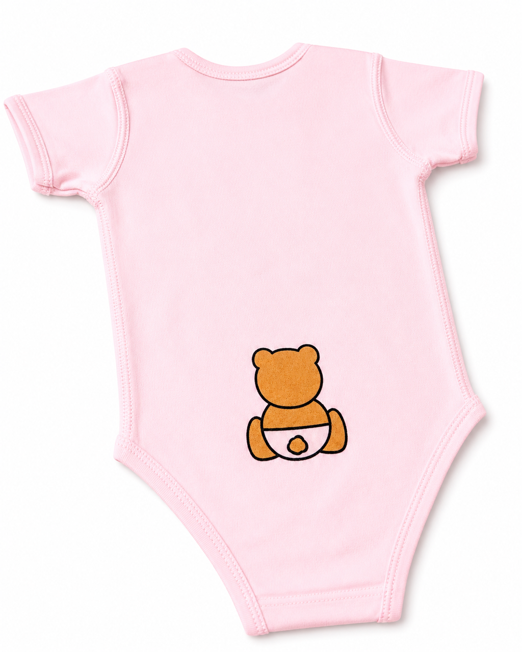 Bear Bottom Baby Onesie – Pink