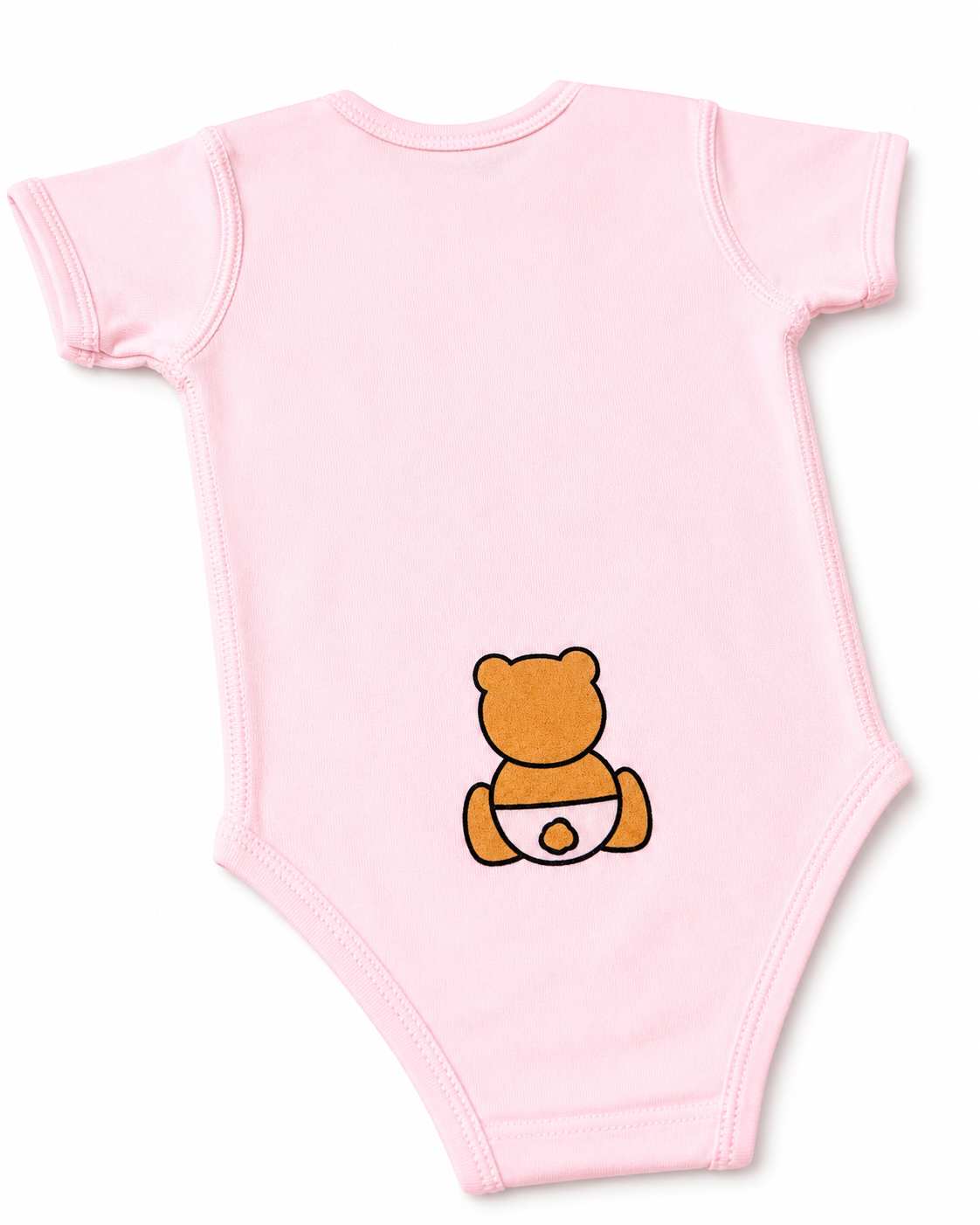 Bear Bottom Baby Onesie – Pink